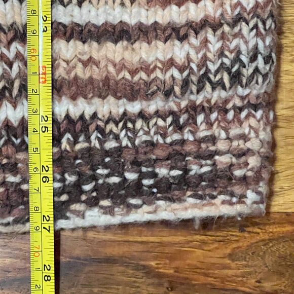 Vintage Hand Knit Cardigan Sweater 1-of-1 Brown Marled Chunky Women’s M/L - Picture 6 of 6